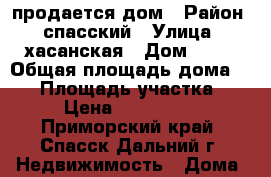 продается дом › Район ­ спасский › Улица ­ хасанская › Дом ­ 29 › Общая площадь дома ­ 36 › Площадь участка ­ 12 › Цена ­ 1 250 000 - Приморский край, Спасск-Дальний г. Недвижимость » Дома, коттеджи, дачи продажа   